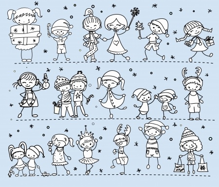 christmas children enjoying a crib service